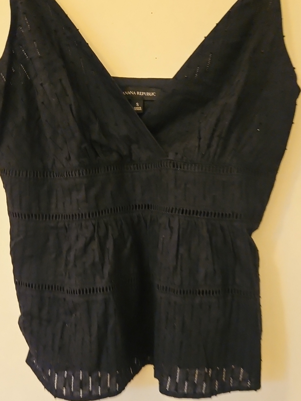 Banana Republic Black Eyelet Camisole Top